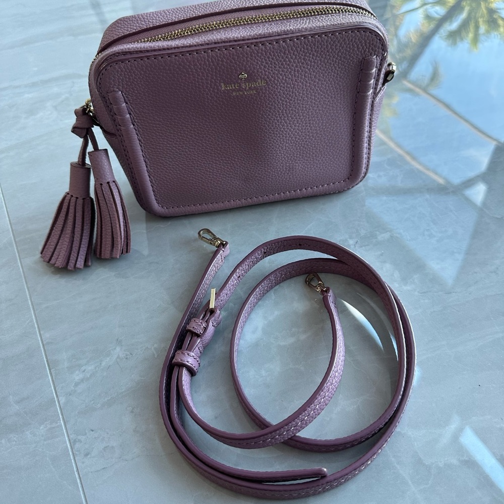 Kate Spade Purple Crossbody Bag with Tassel Detail